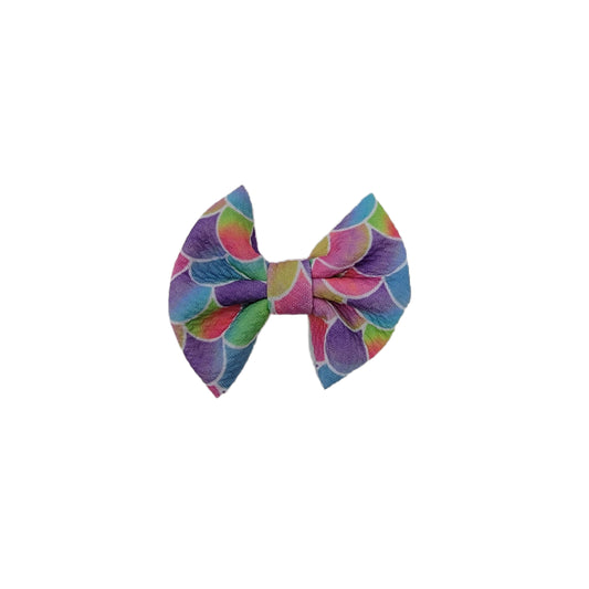 Mermaid Scales Fabric Bow 3" 