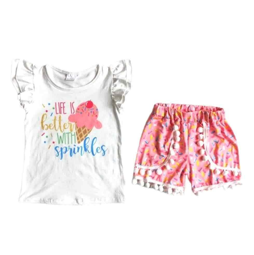 Life Is Better With Sprinkles Shorts Set