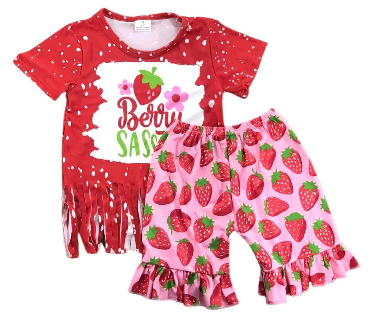 Berry Sassy Shorts Set