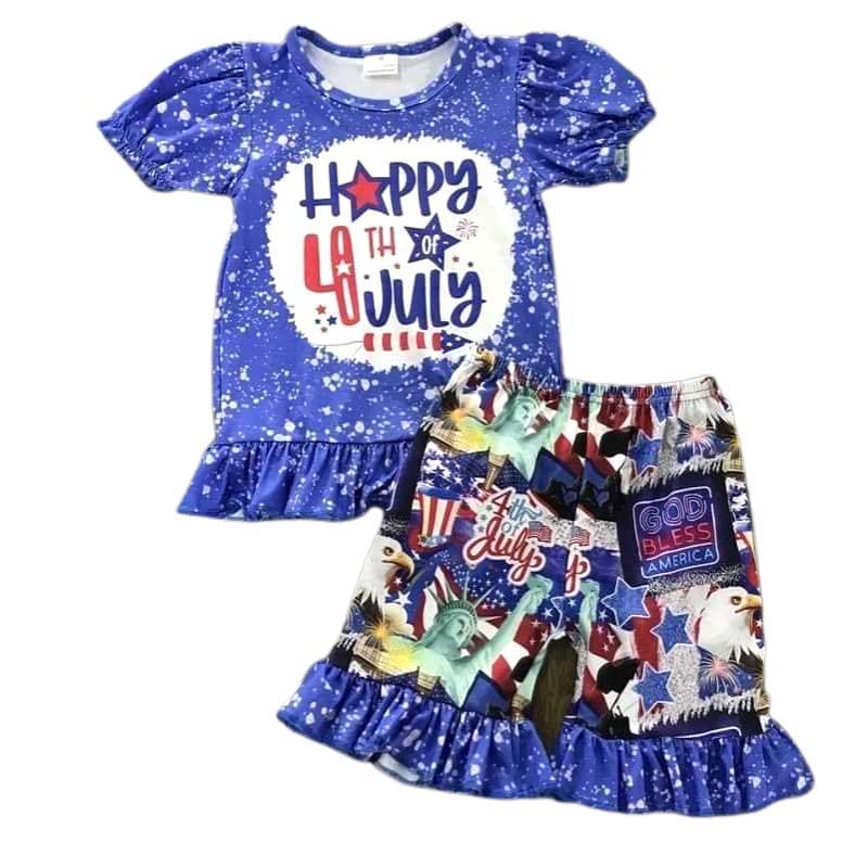 Happy 4th of July Shorts Set