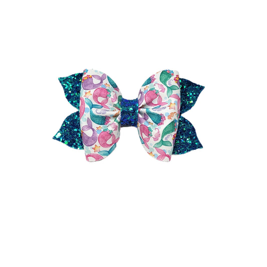Mermaid Tails Pixie Pinch Bow 3"