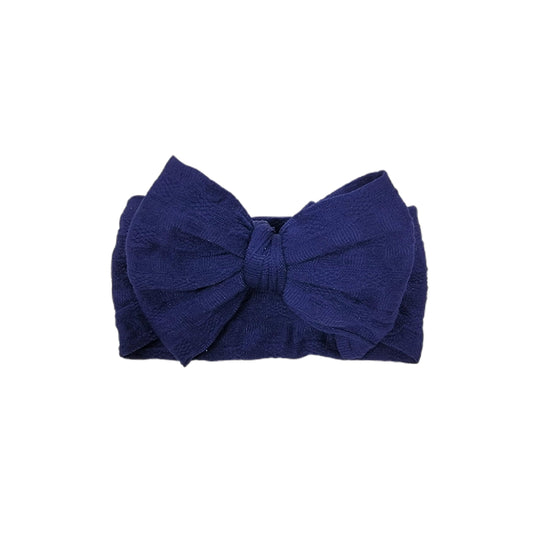 Navy Woven Knit Fabric Headwrap 4" 
