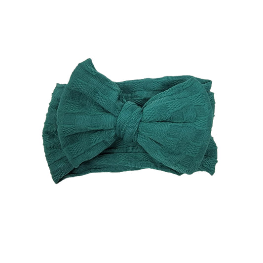 Emerald Green Woven Knit Fabric Headwrap 4" 