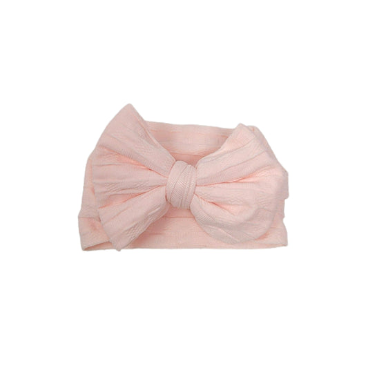 Light Pink Woven Knit Fabric Headwrap 4" 