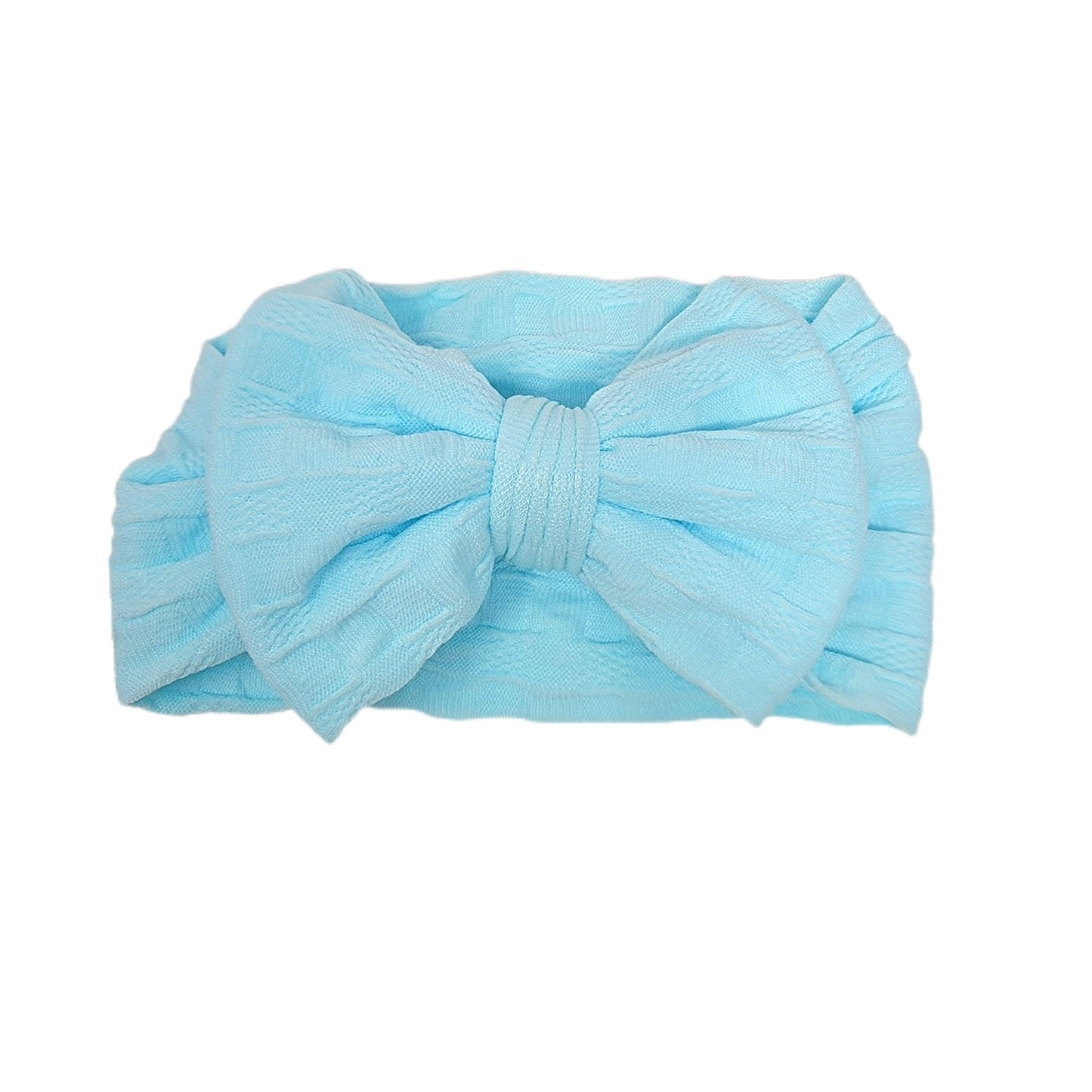 Baby Blue Woven Knit Fabric Headwrap 4" 