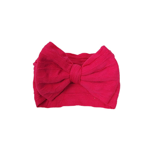 Hot Pink Woven Knit Fabric Headwrap 4" 