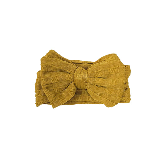 Mustard Woven Knit Fabric Headwrap 4" 