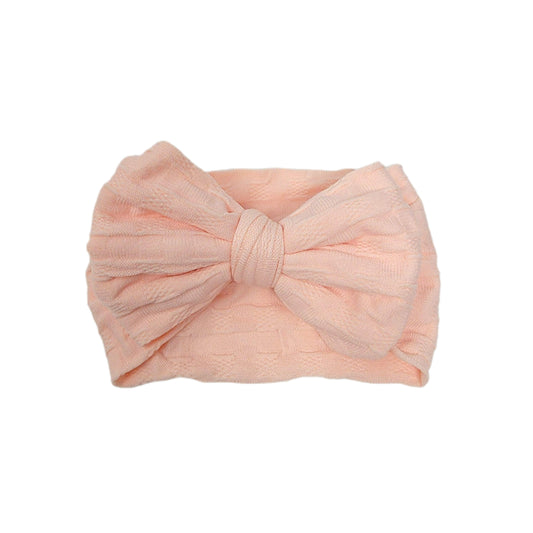 Ballet Pink Woven Knit Fabric Headwrap 4" 