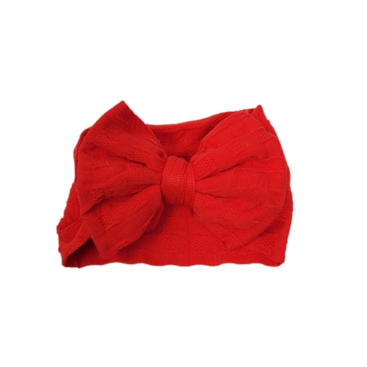 Red Woven Knit Fabric Headwrap 4" 