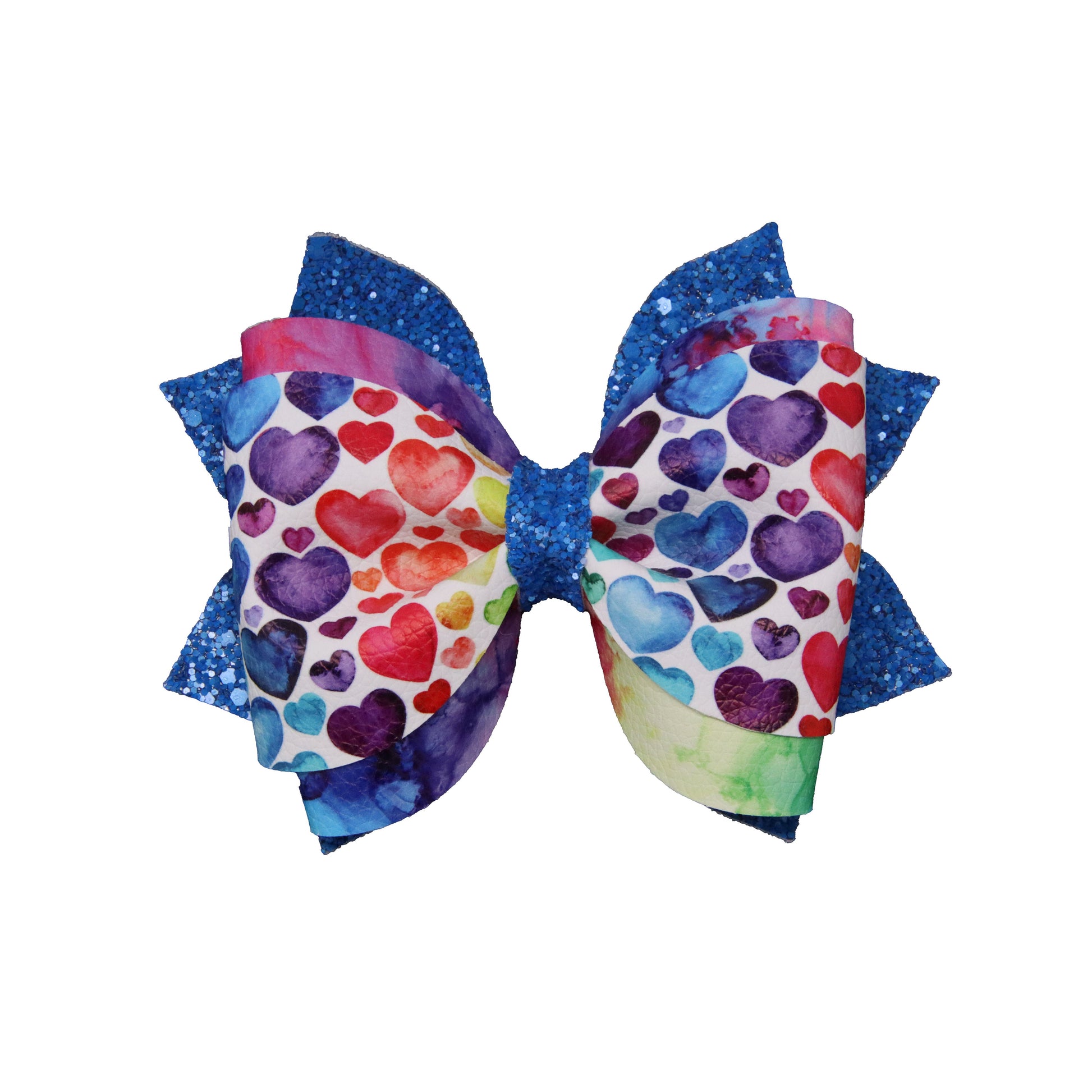 5 inch Colorful Hearts Phoebe Bow