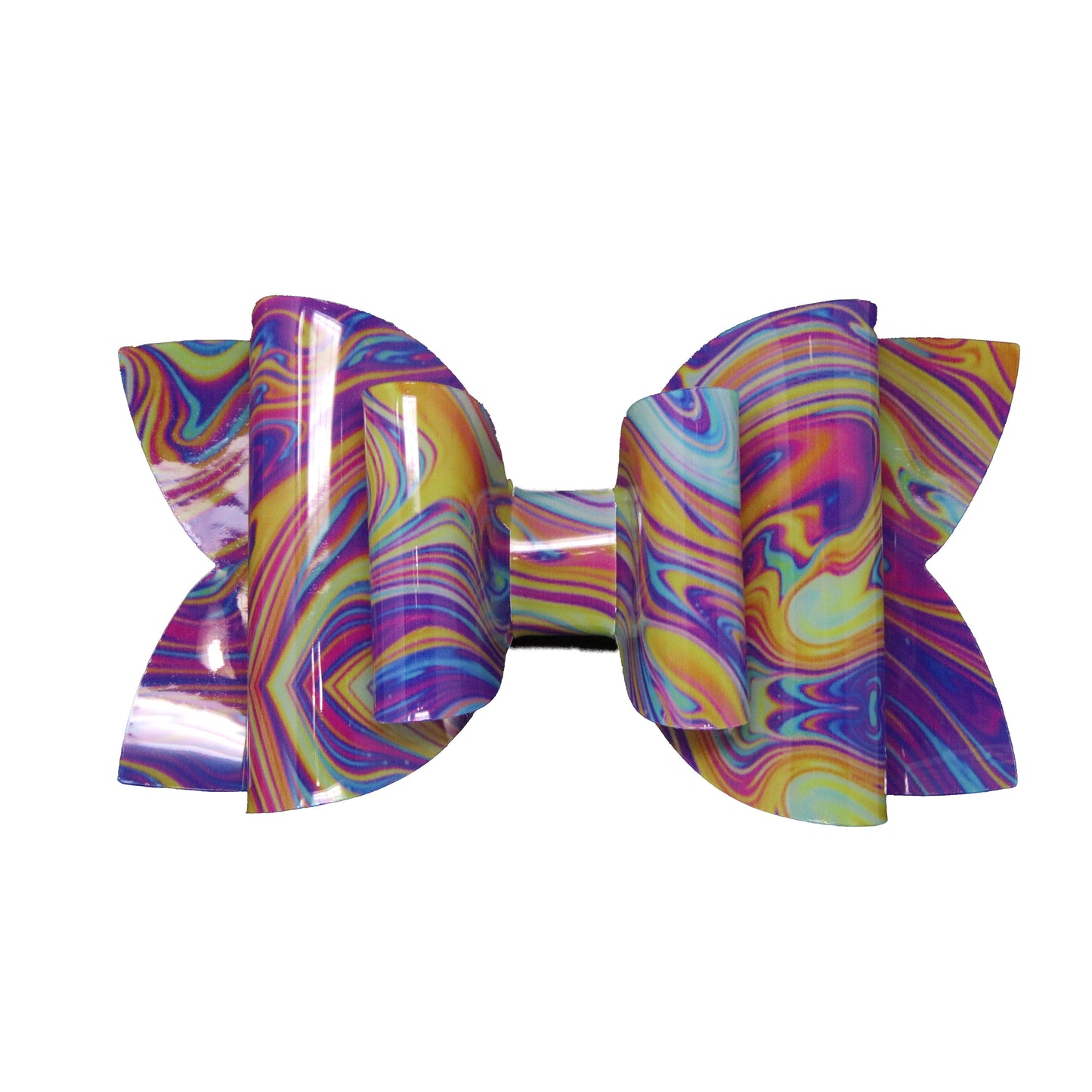 Oil Spill Jelly Double Diva Bow 4"