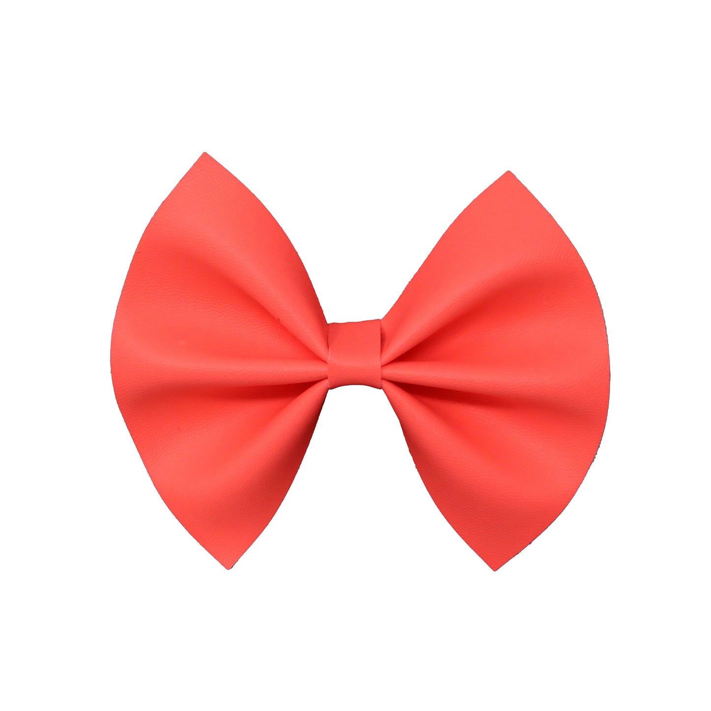 Neon Coral Pinch Bow 4"