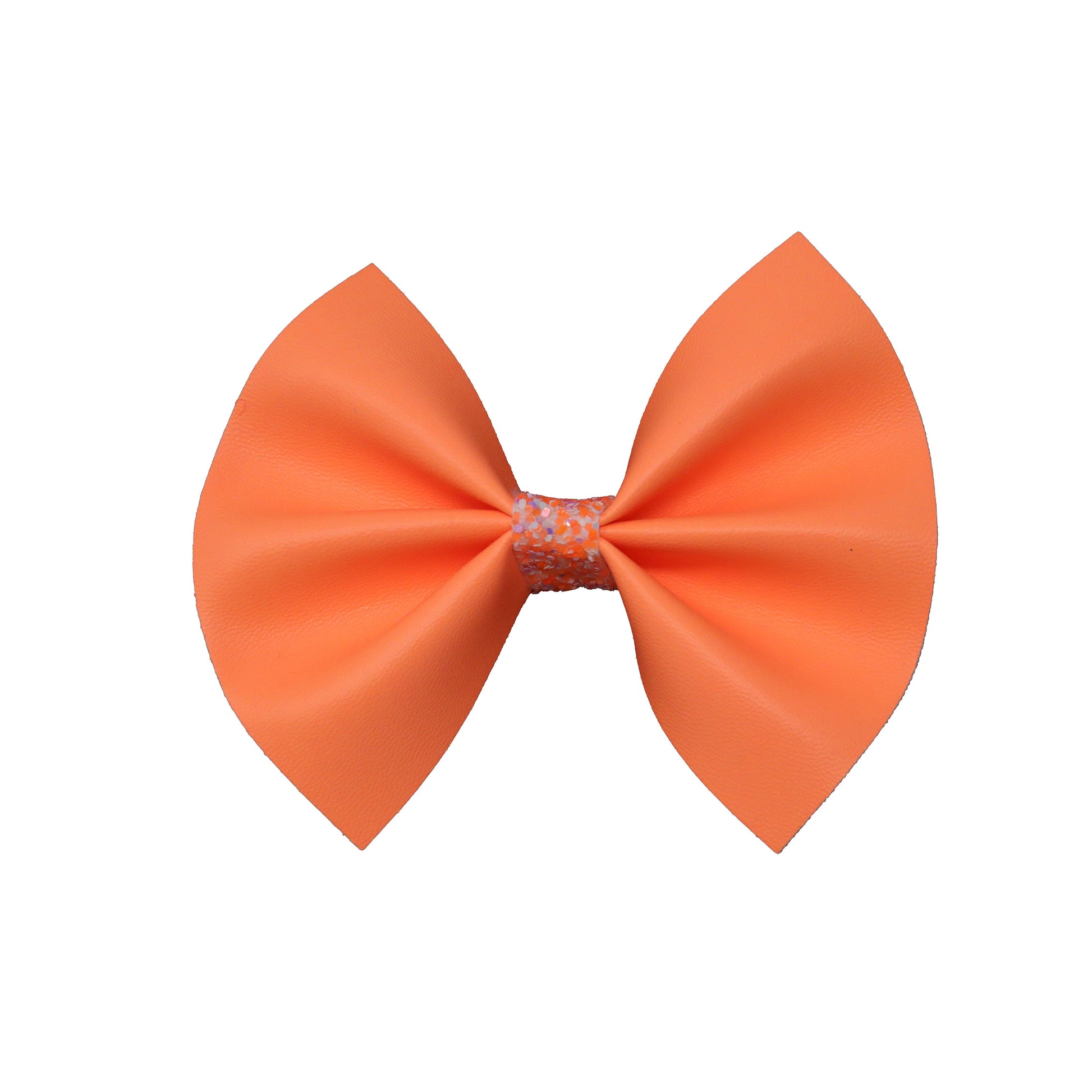 Neon Orange Pinch Bow 4"