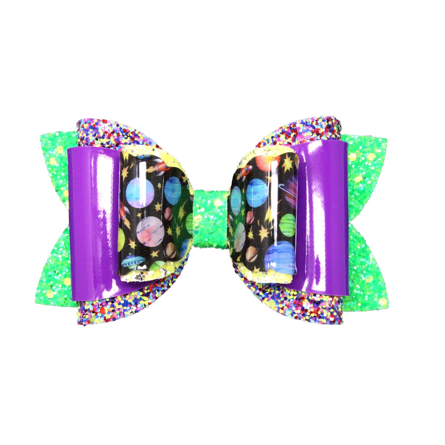 Planets Dressed-up Double Diva Bow 5"