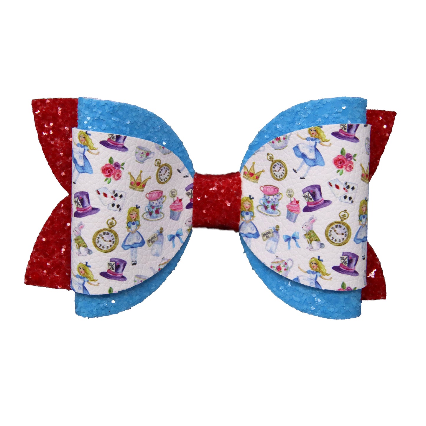5 inch Alice & Teacup Dressed-up Diva Bow