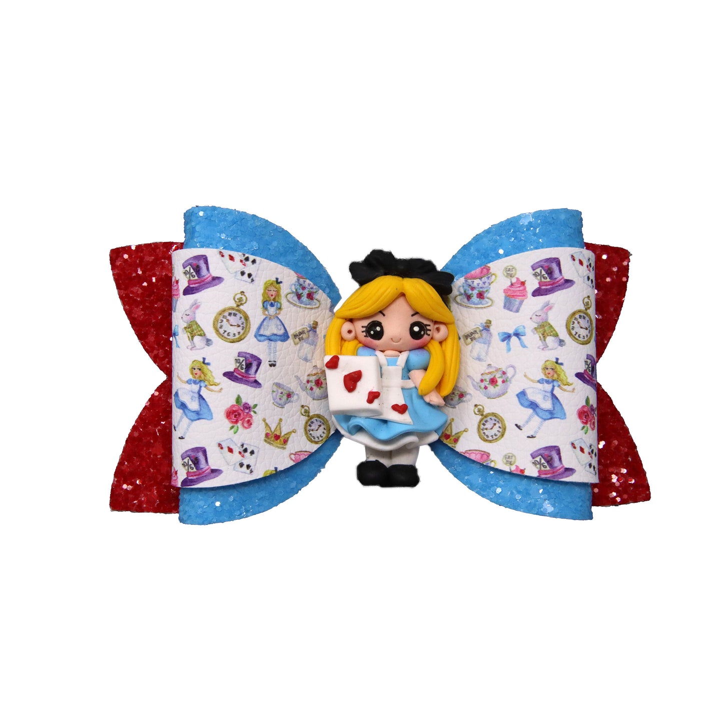 Alice & Teacup Dressed-up Diva Bow with Alice Clay