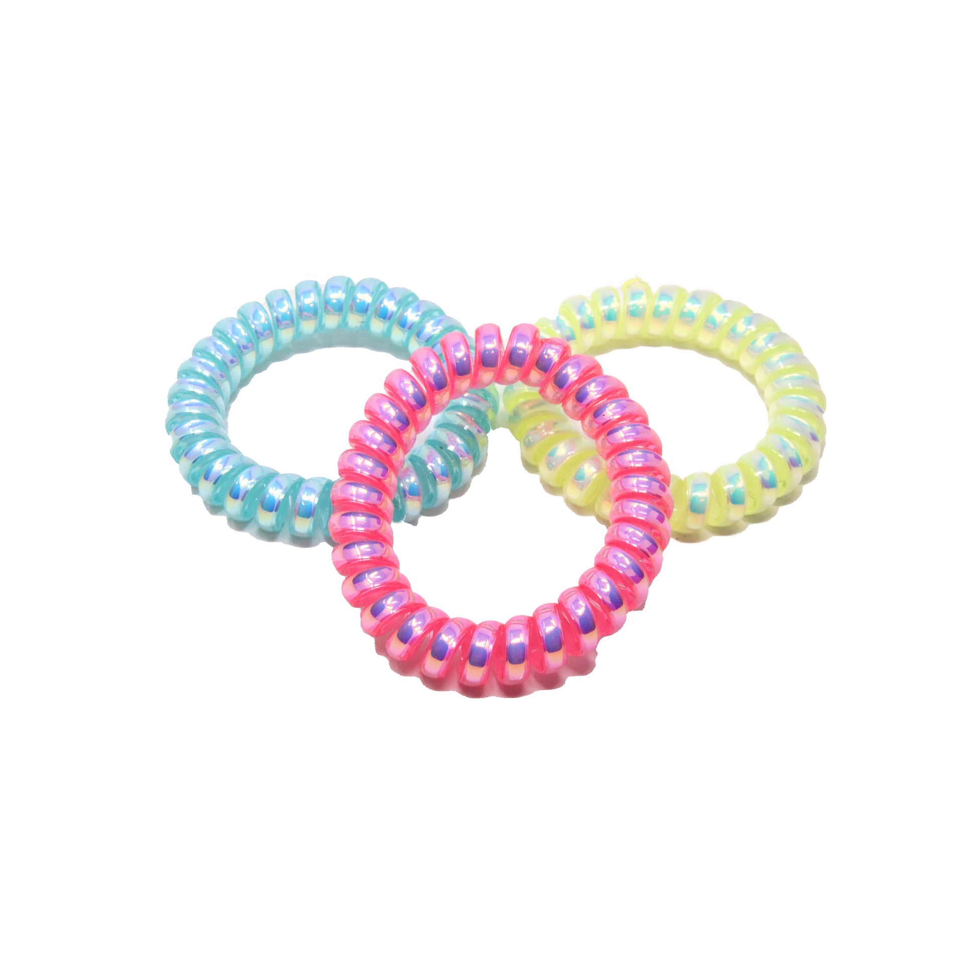 Pearlescent Hair Coil (Blue, Pink & Yellow)