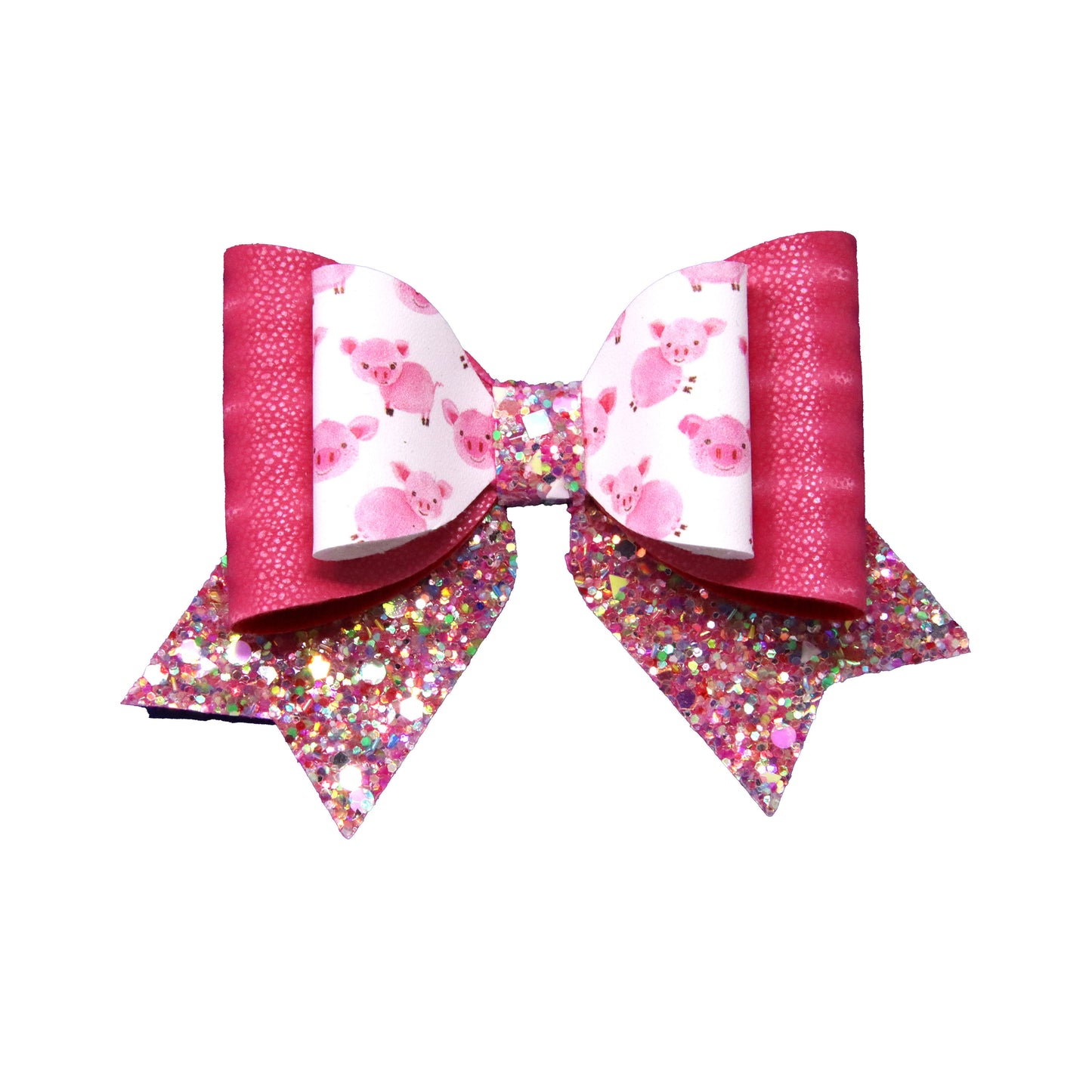 3 inch Pink Piggies Double Classic Bow