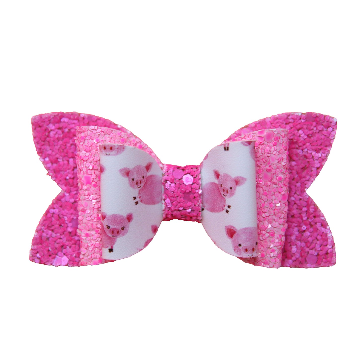 3 inch Pink Piggies Double Diva Bow