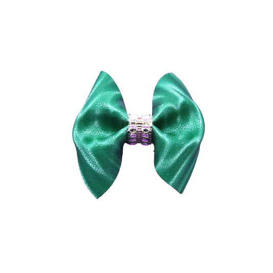 Everchanging Green Pinch Bow 2" (pair)