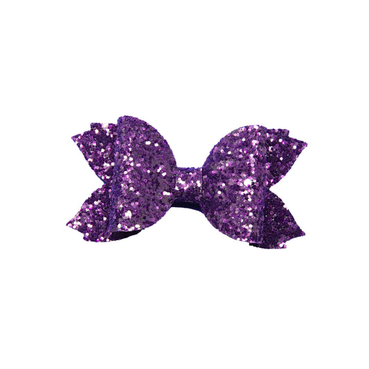 3.5 inch Deep Purple Glitter Anne Bow