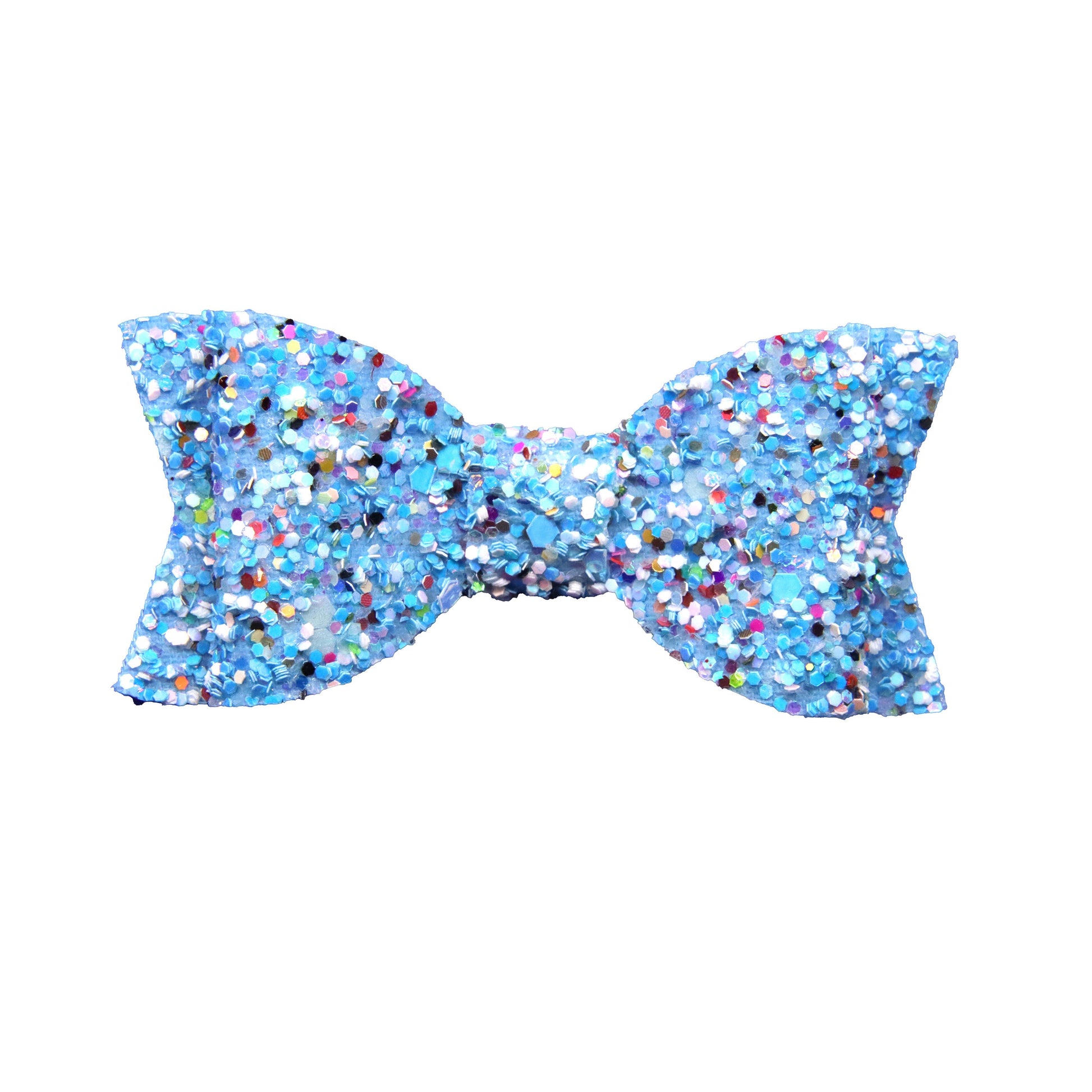 2.5 inch Light Blue Glitter Claire Bow (pair)
