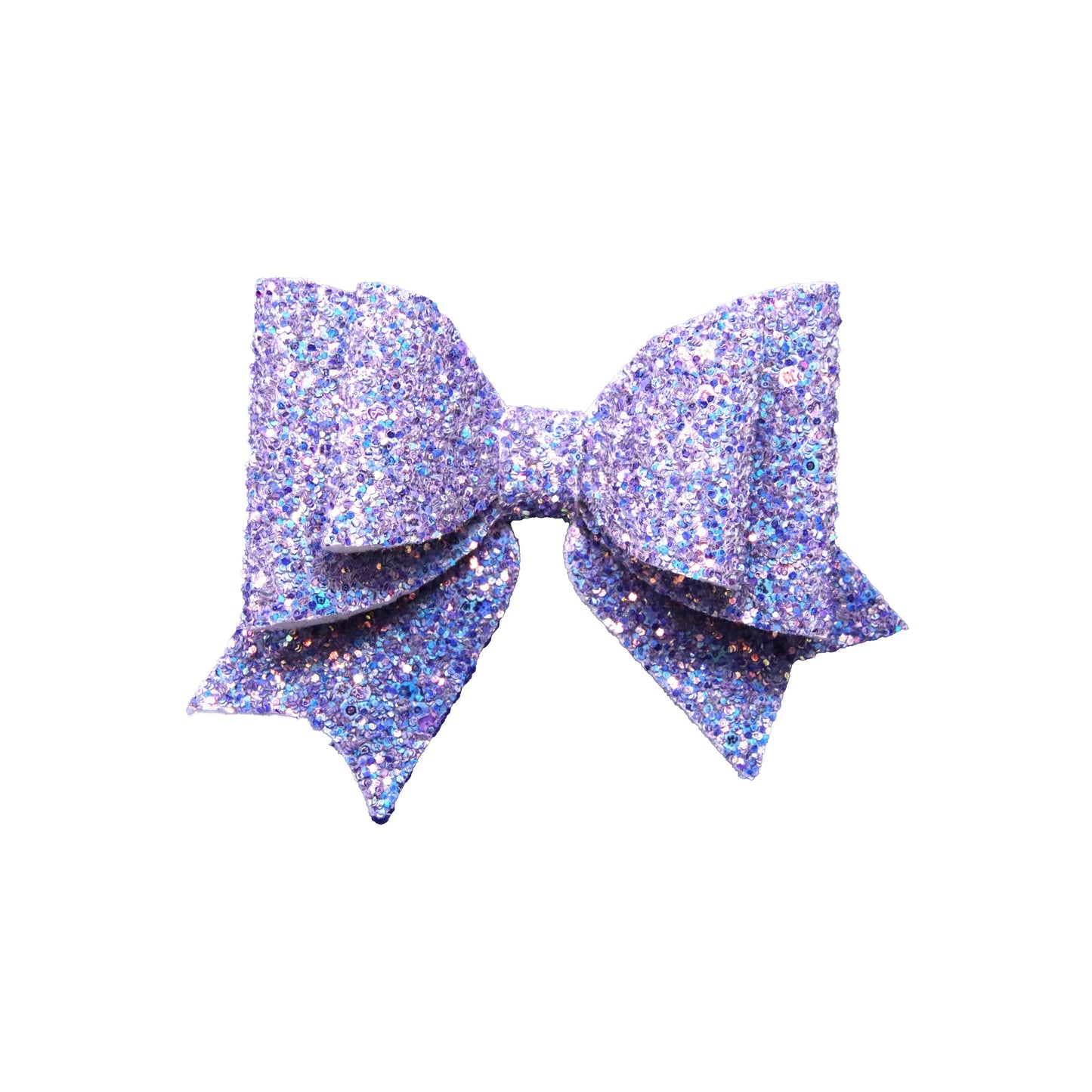 3 inch Violet Glitter Double Classic Bow