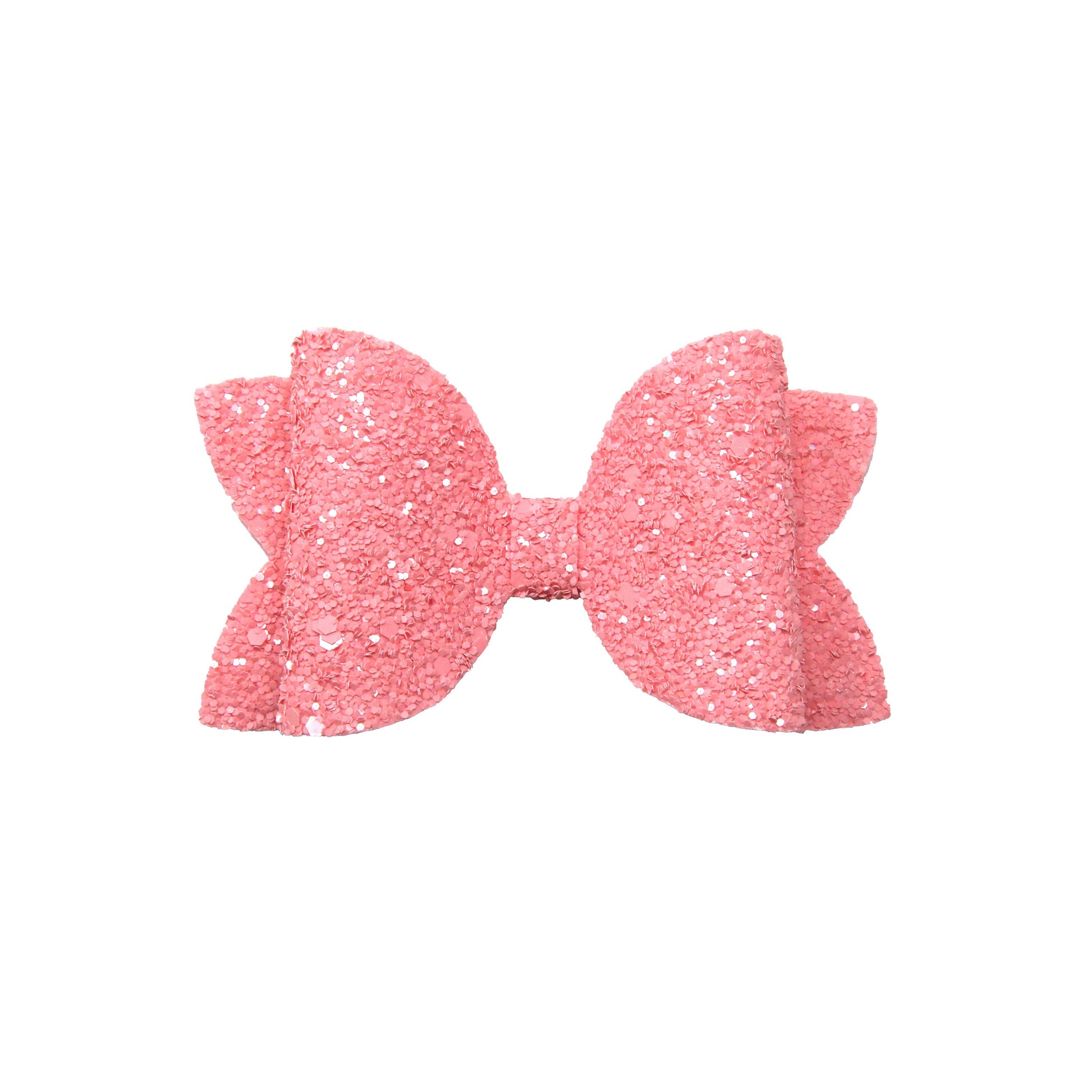Pink Glitter Diva Bow 4"