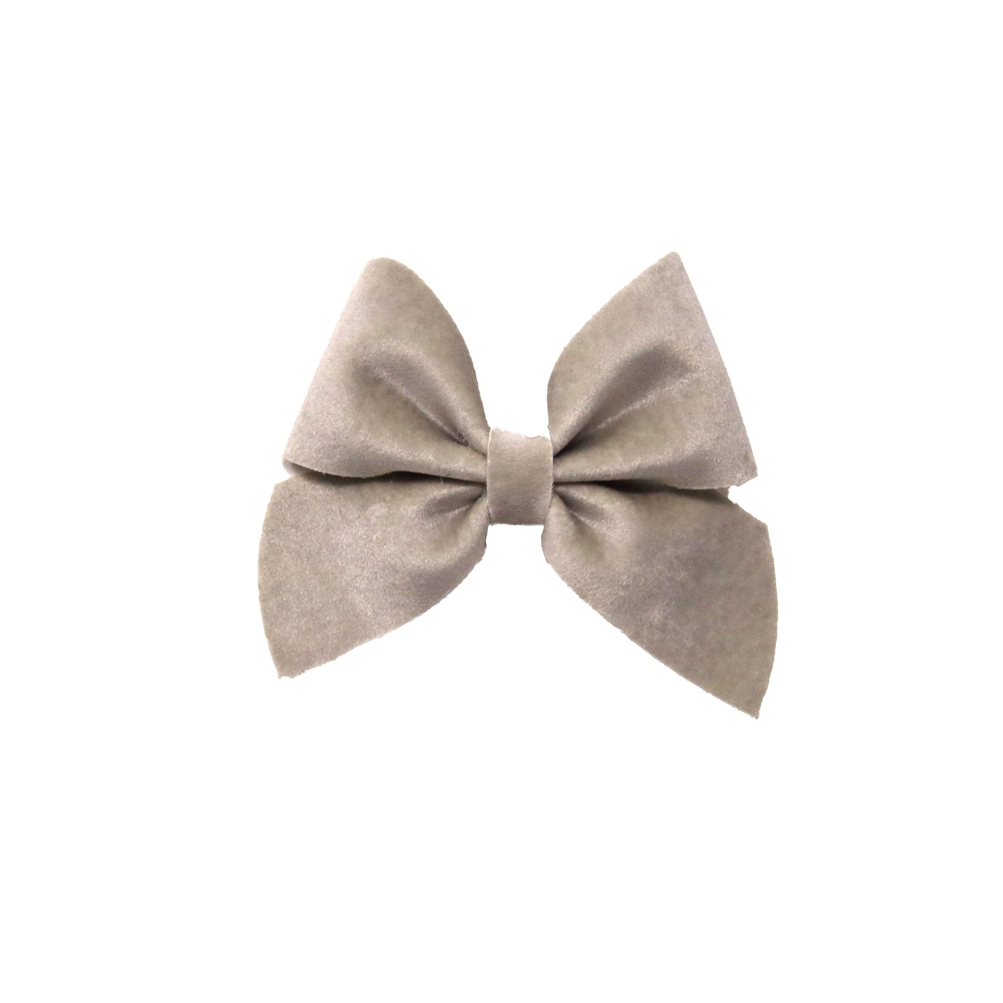 2.75 inch Polar Grey Velvet Ladylike Bow