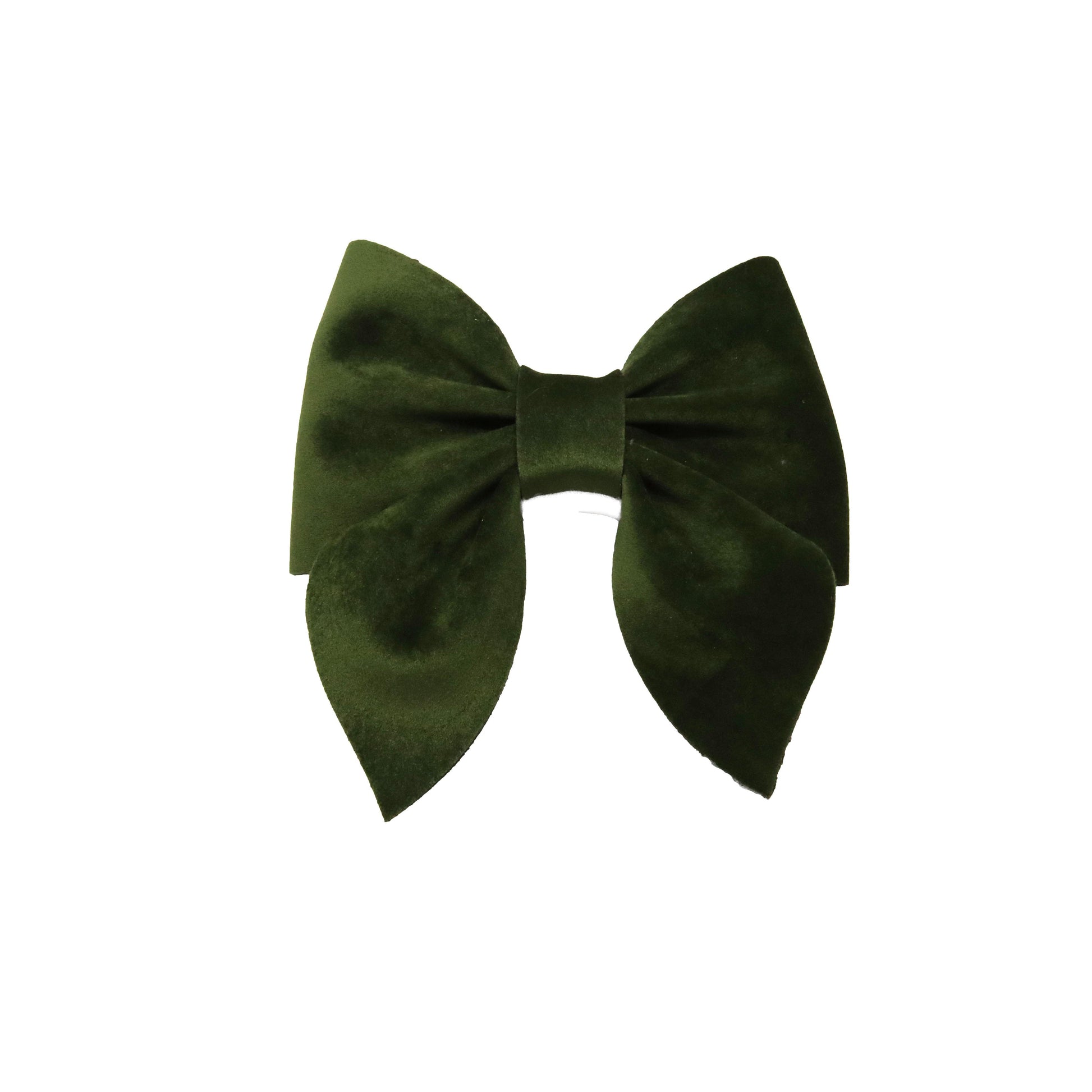 5 inch Olive Velvet Sailor Bow