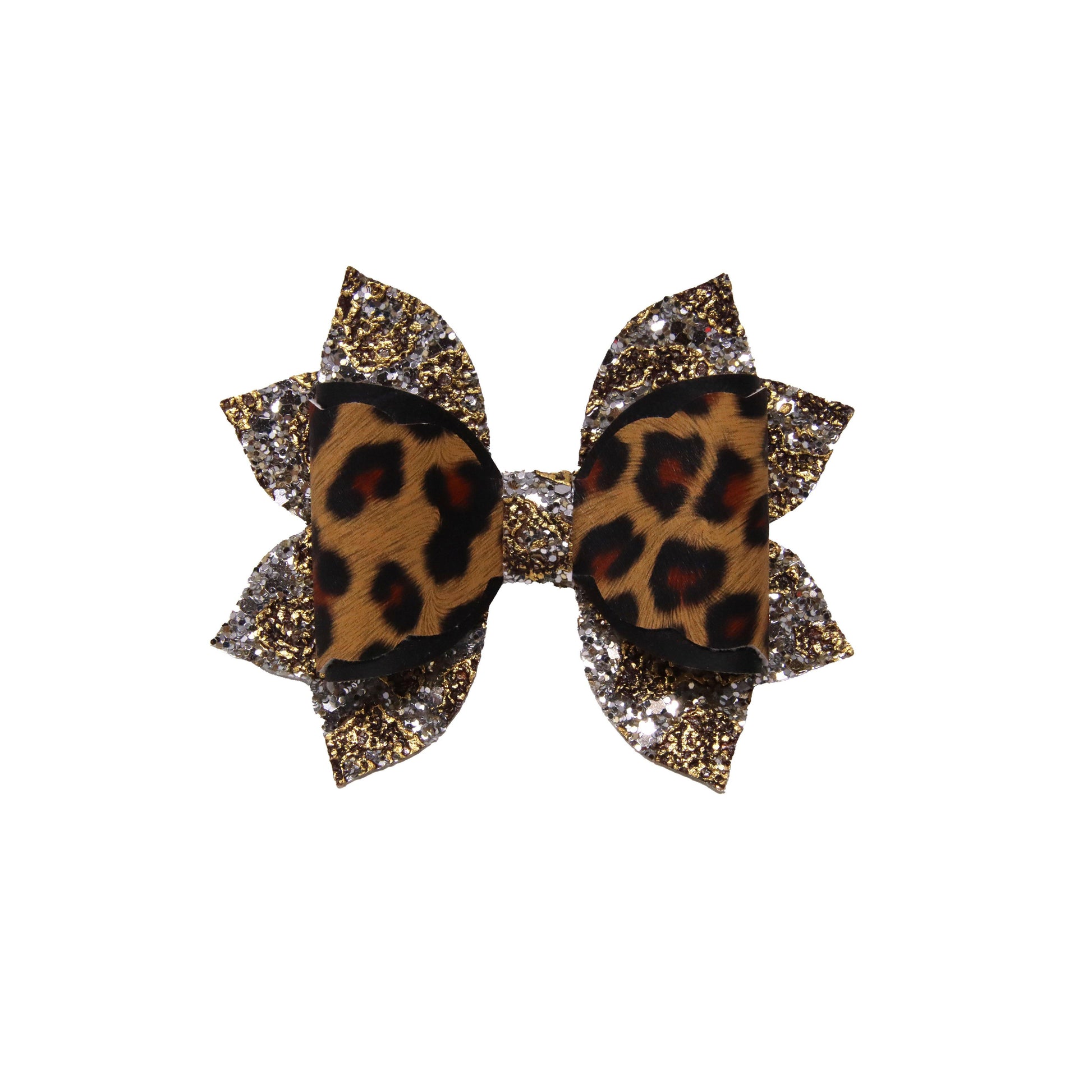 4 inch Leopard Print Dressed-up Elegant Bow