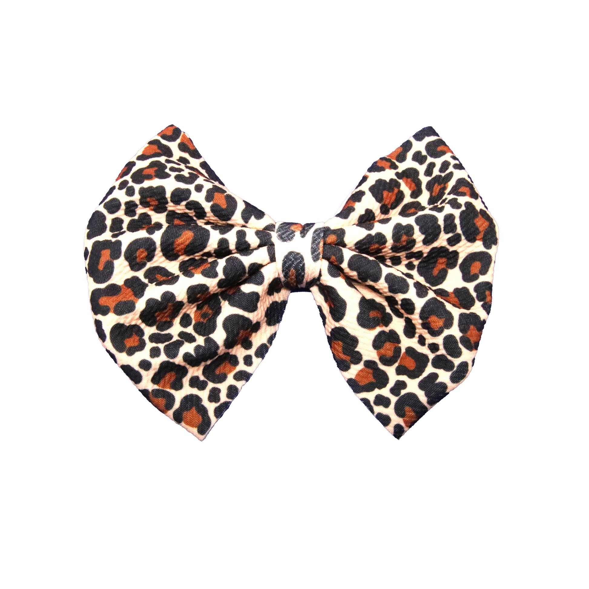 7", Bow, Hair Bow, Leopard Print, Fabric Bow, New Product - 04OCT2020