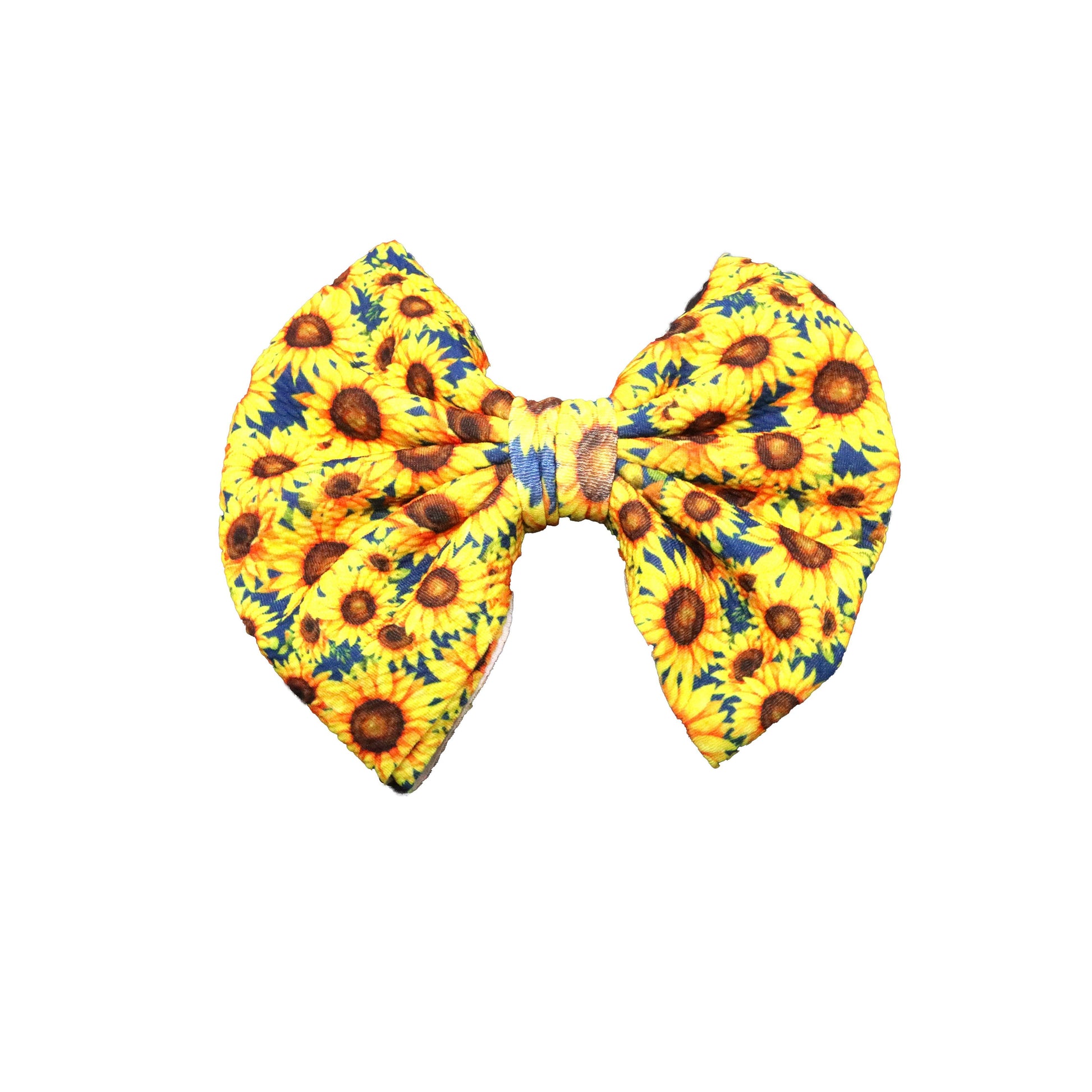 7", Bow, Hair Bow, Sunflower Fields, Fabric Bow, New Product - 04OCT2020