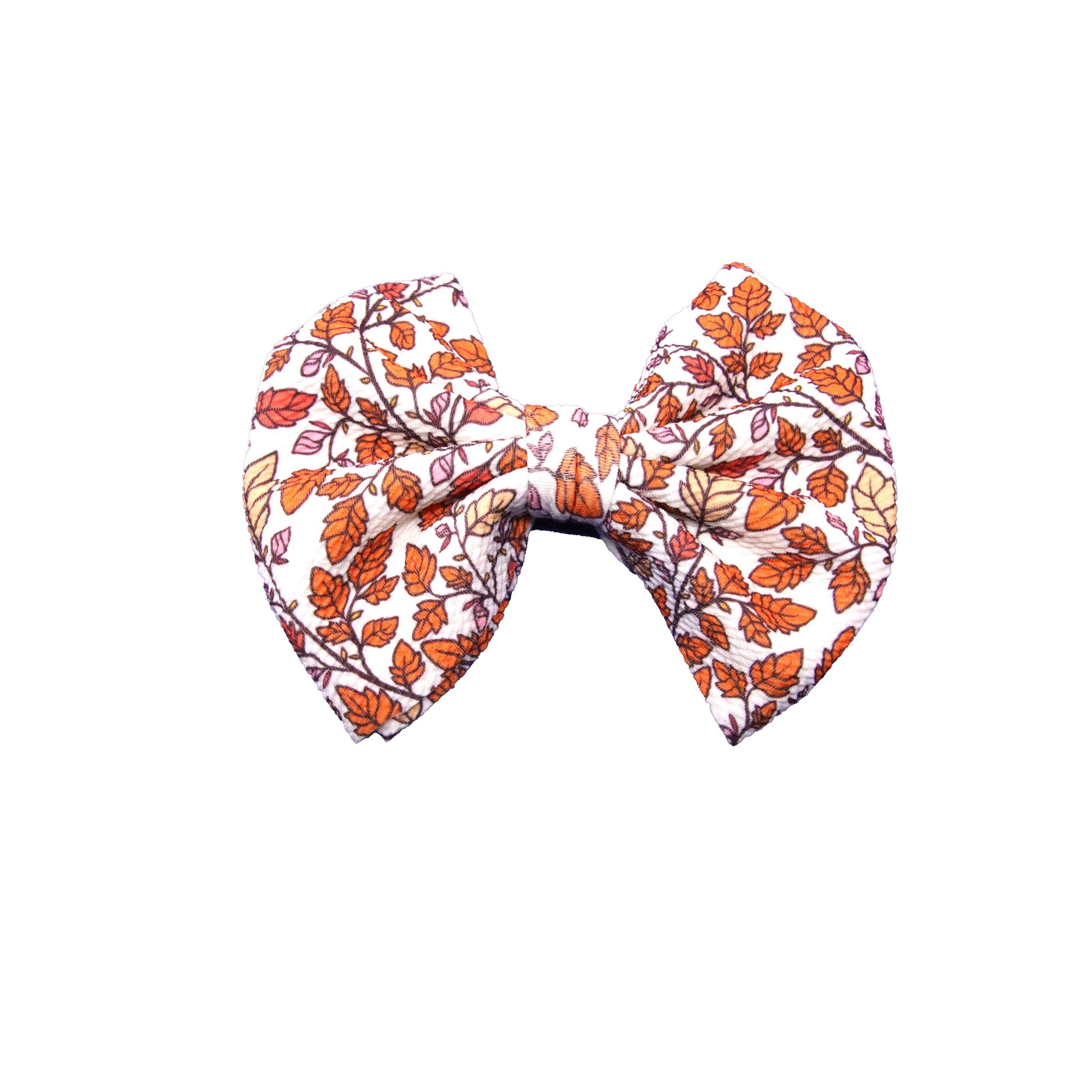 7", Bow, Hair Bow, Windblown Leaves, Fabric Bow, New Product - 04OCT2020