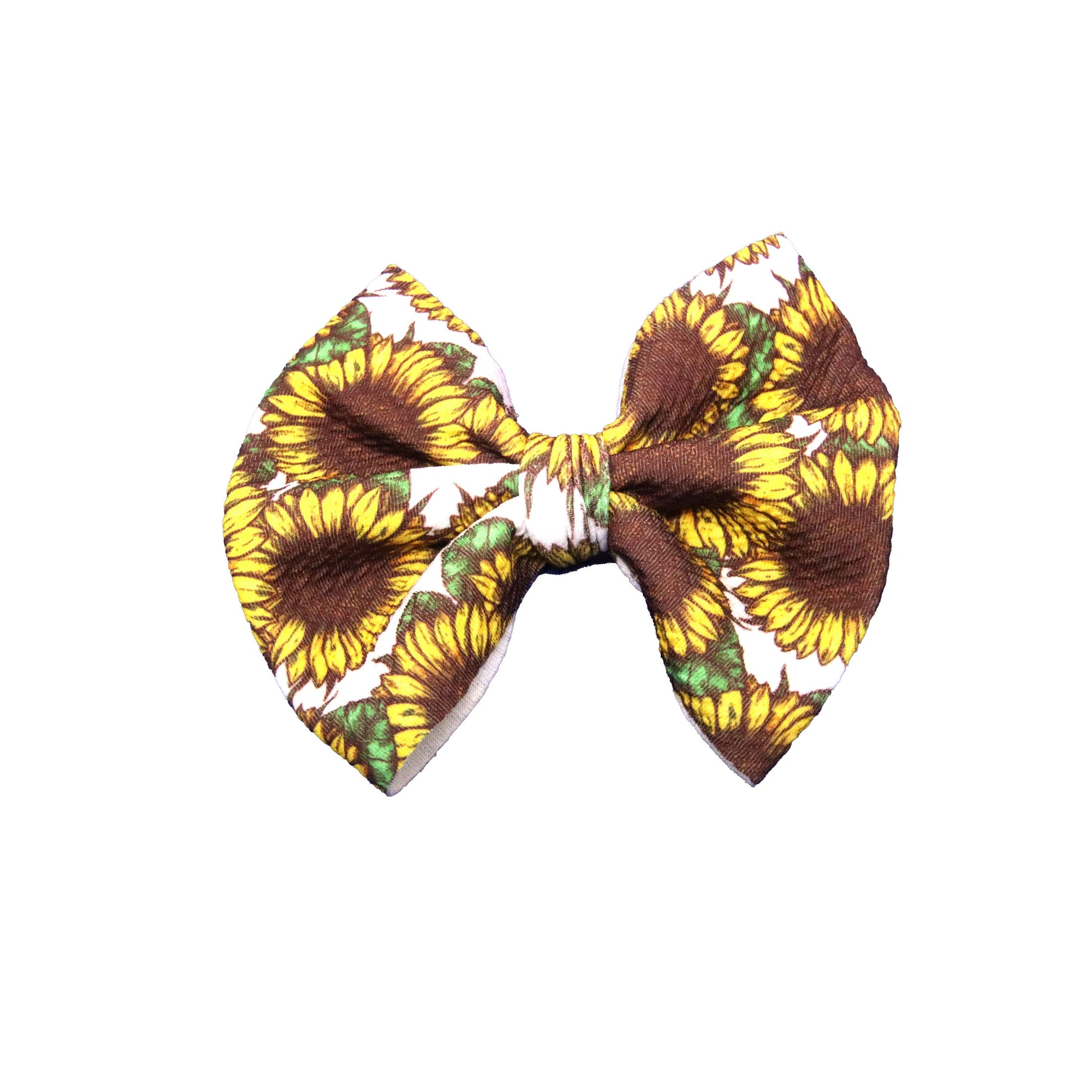 5", Bow, Hair Bow, Sunflowers, Fabric Bow, New Product - 04OCT2020