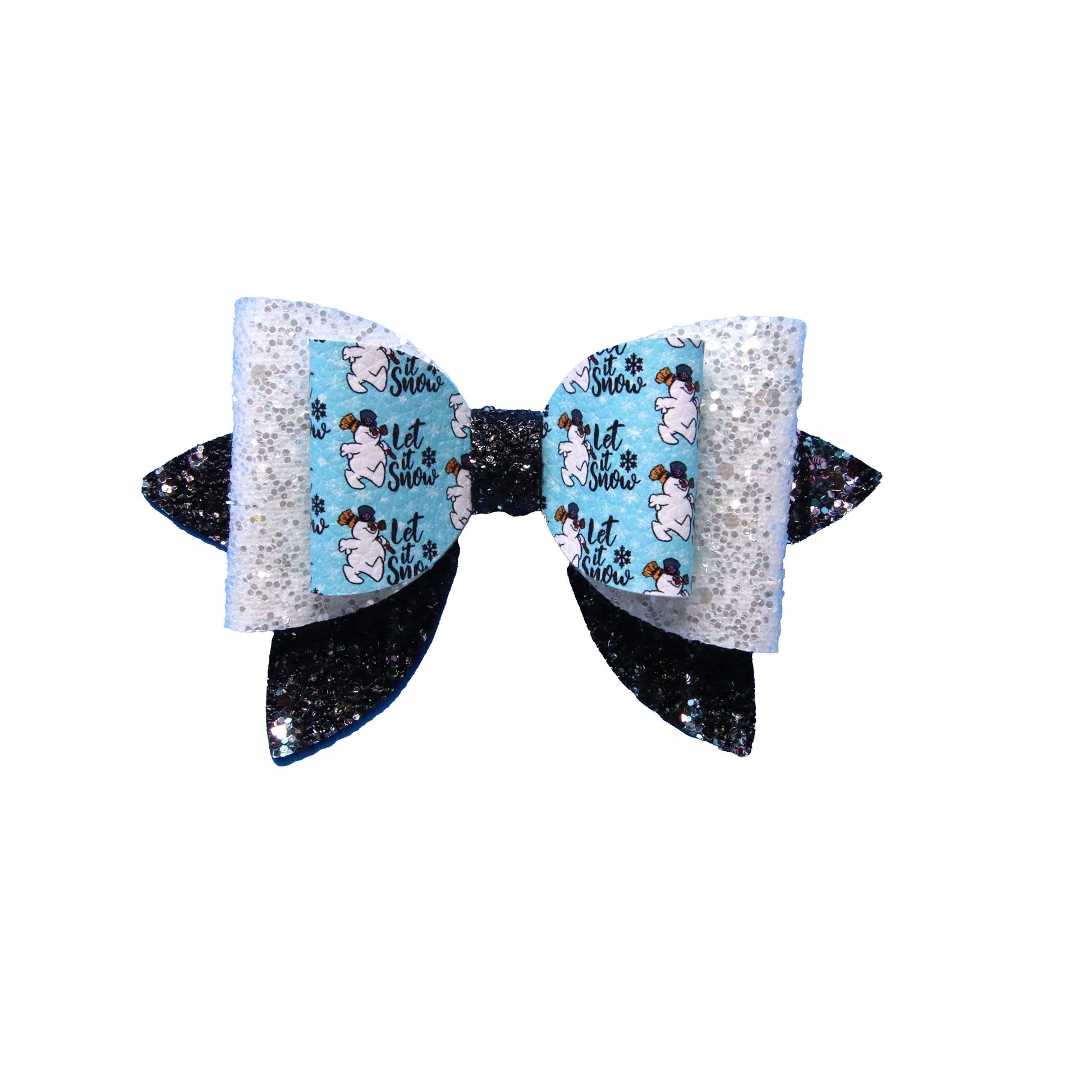 4.5 inch Let It Snow Double Harlow Bow