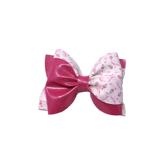 Pink Roses & Ribbons Totally Twisted Bow 3.5"