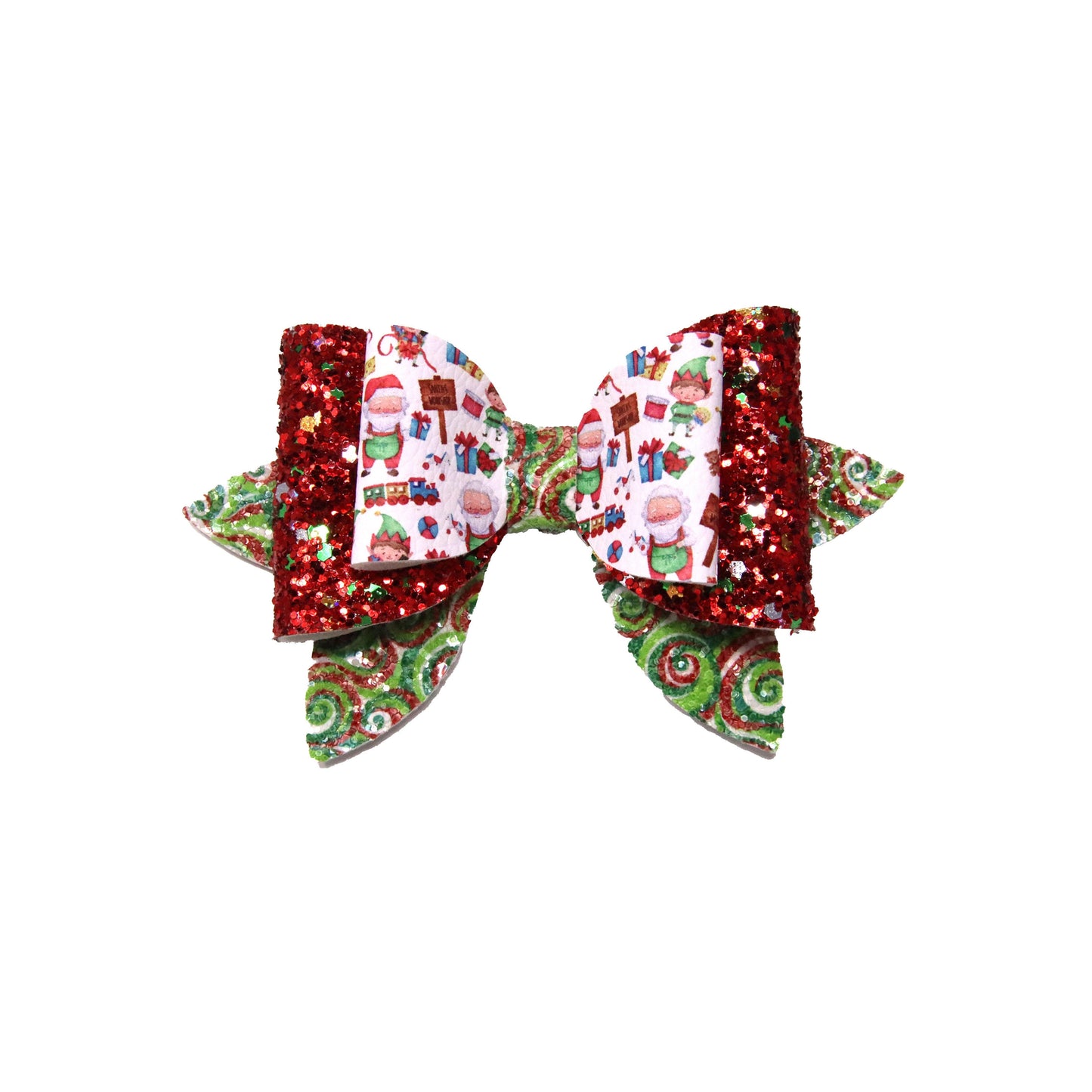 4.5 inch Christmas Toss Double Harlow Bow