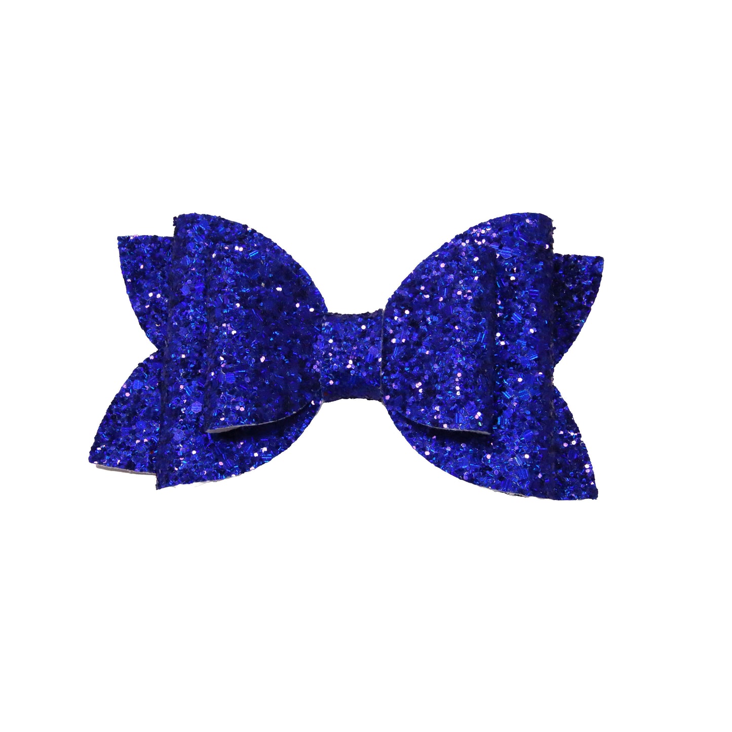 Royal Blue Glitter Double Diva Bow 5"