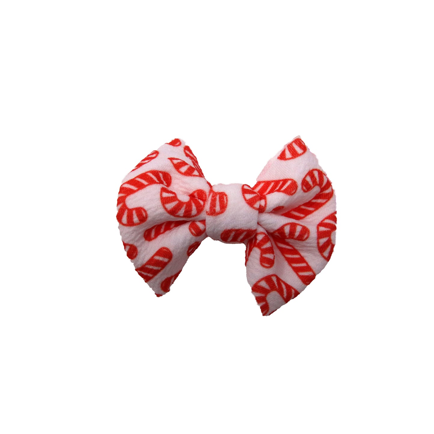 3 inch Candy Canes Fabric Bow