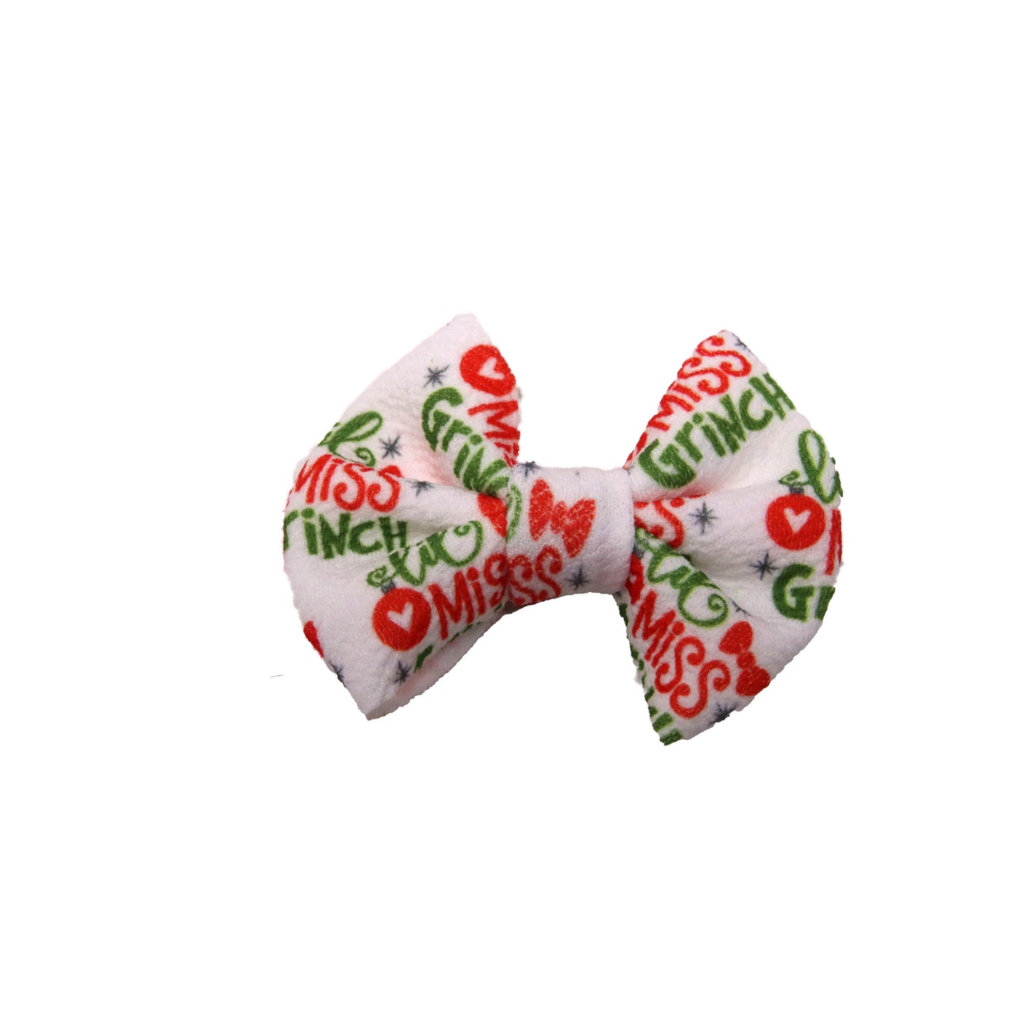 Lil Miss Mean One Fabric Bow 3"