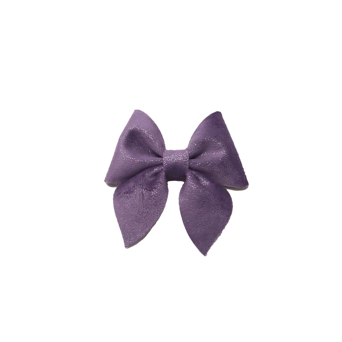 Purple Fuzzy Felt Sailor Bow 5"