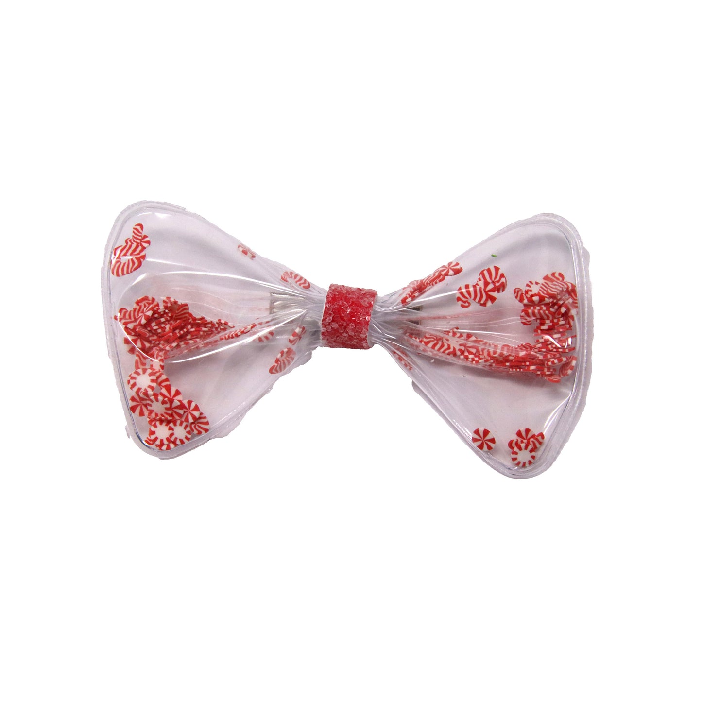 Candy Canes & Peppermints Shaker Bow 4"