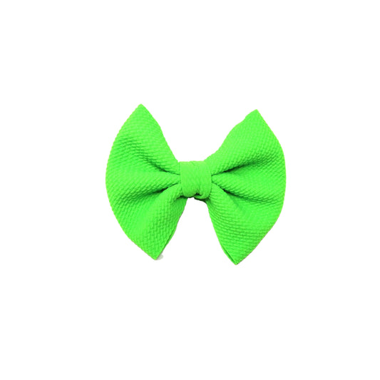 Neon Green Fabric Bow - Waterfall Wishes