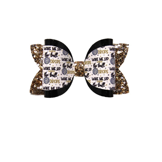 Wake Me When the Ball Drops Dressed-up Diva Bow 4"