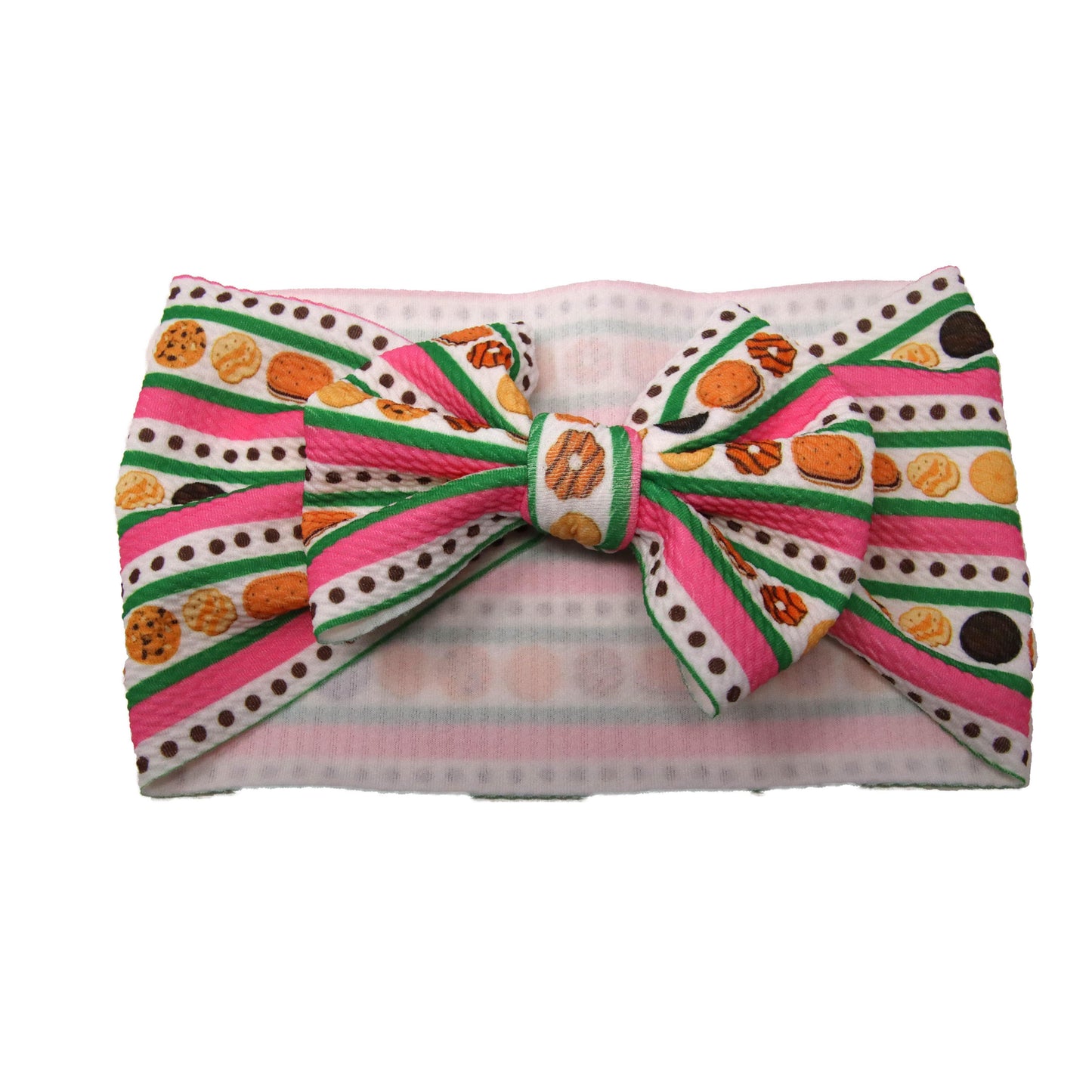 Cookie Stripe Fabric Headwrap 5"