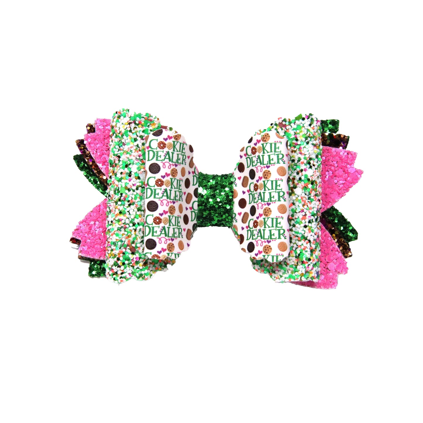 Cookie Dealer Double Scalloped Daisy Elite Bow 4"