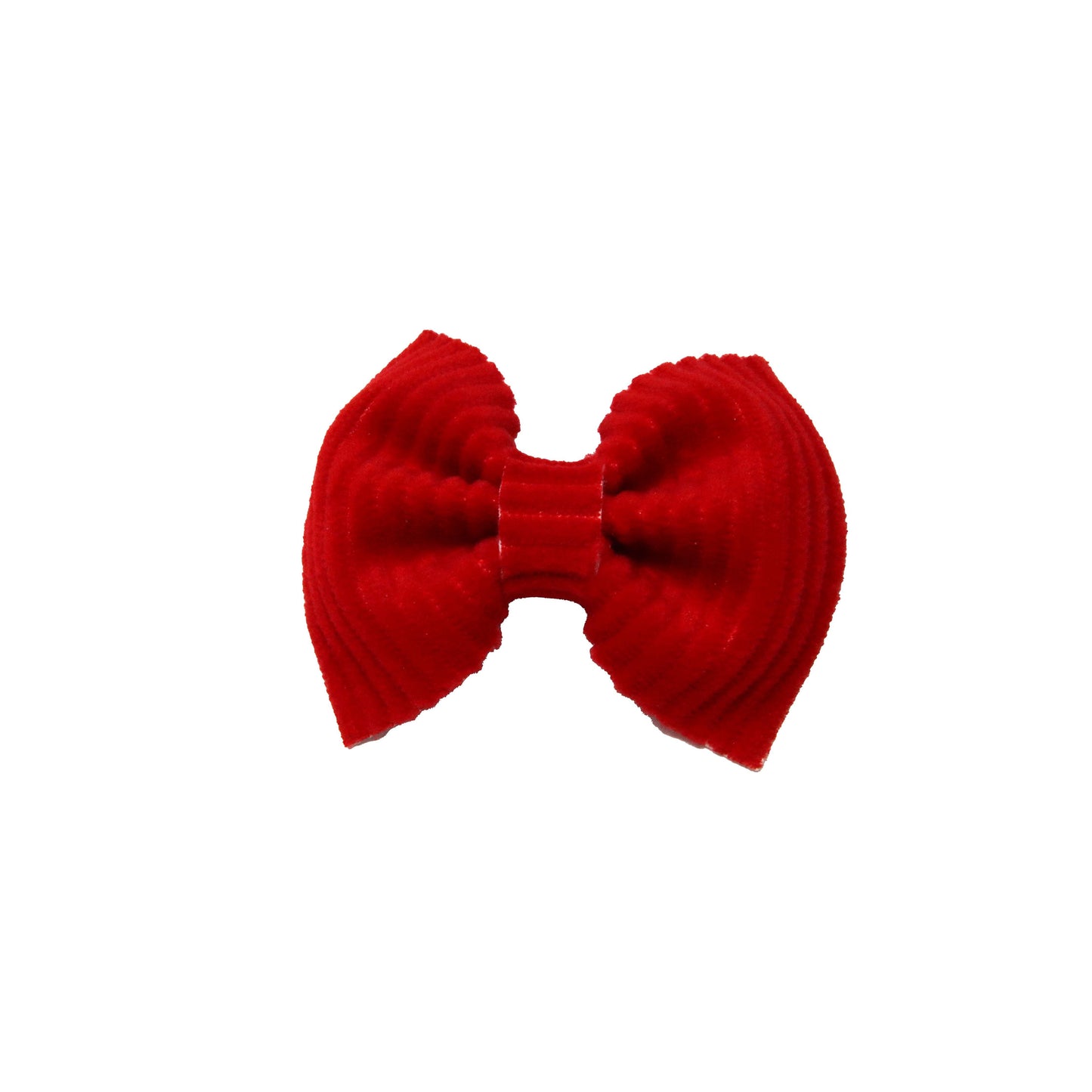 4 inch Red Corduroy Pinch Bow