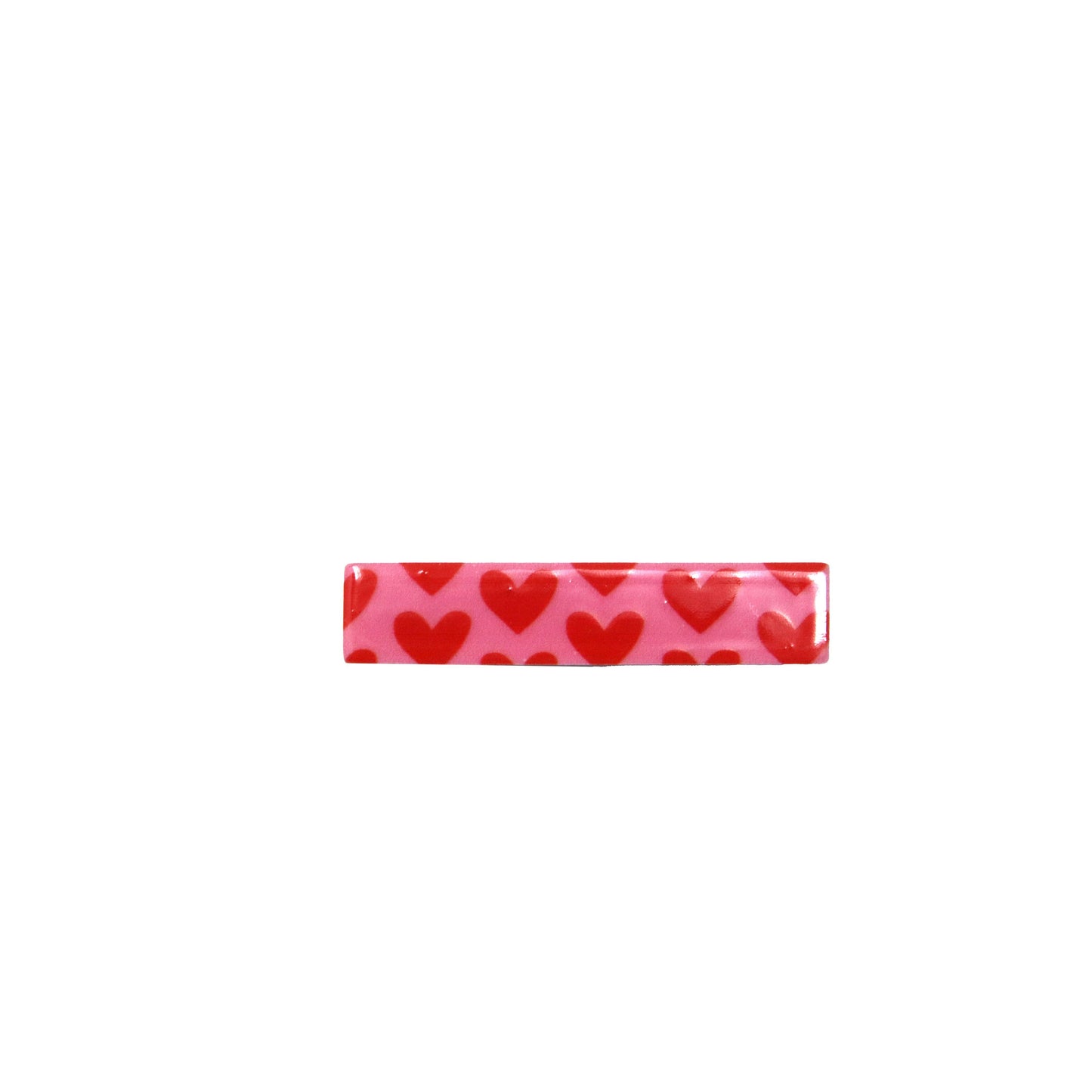 Red Hearts on Pink Clip 2" (pair)