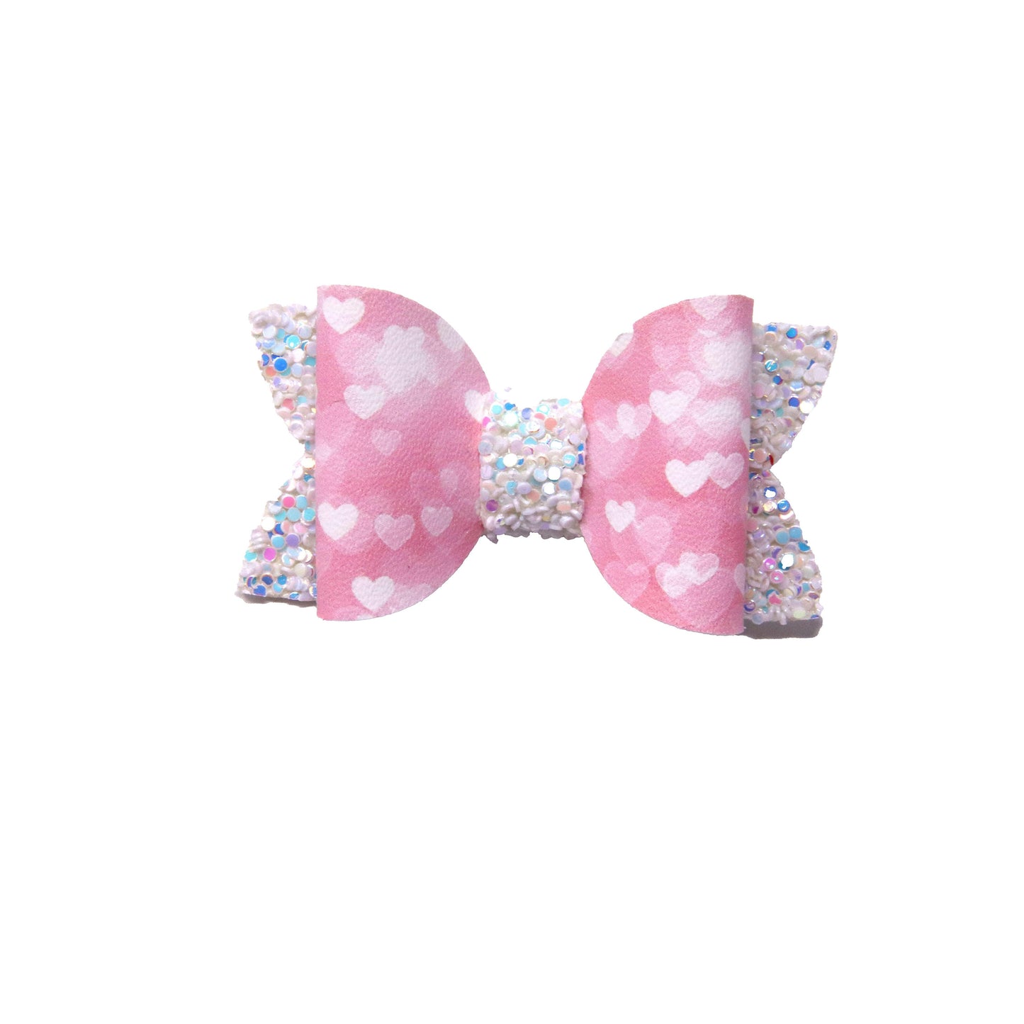 Dreamy Hearts on Pink Diva Bow 2" (pair)